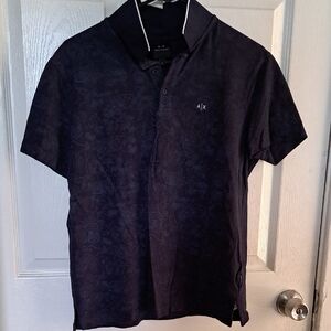 Armani Exchange Dark Blue Polo Shirt